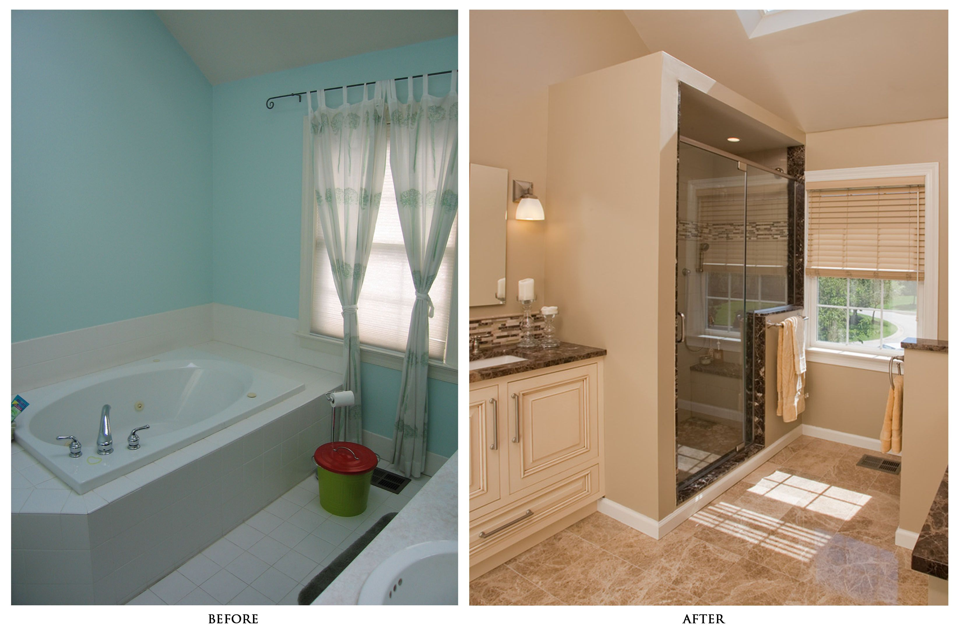 Before and after bathroom remodeling transformation – Pro Dallas Bathroom